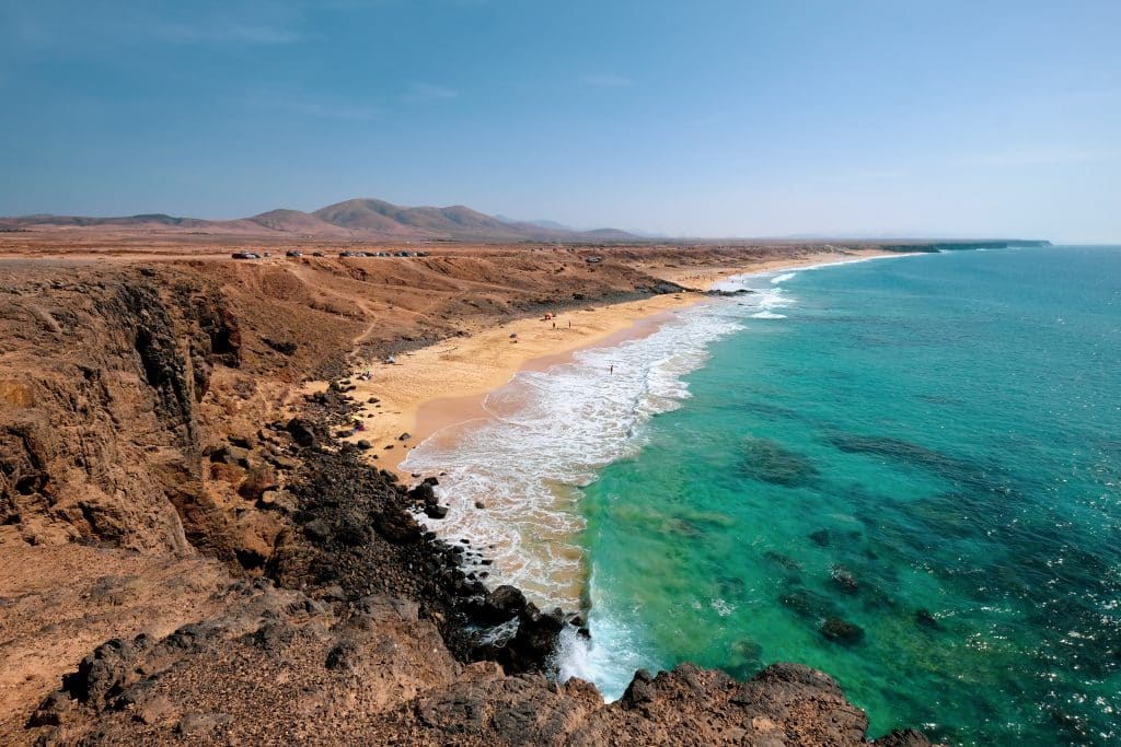 Fuerteventura – Weißer Sandstrand an der Südwestküste der Kanareninsel